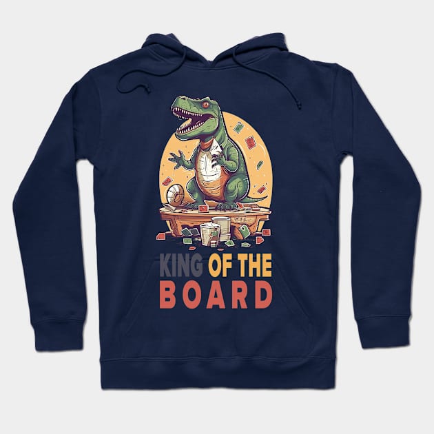 T-REX - King of the board Hoodie by Tee-Magination